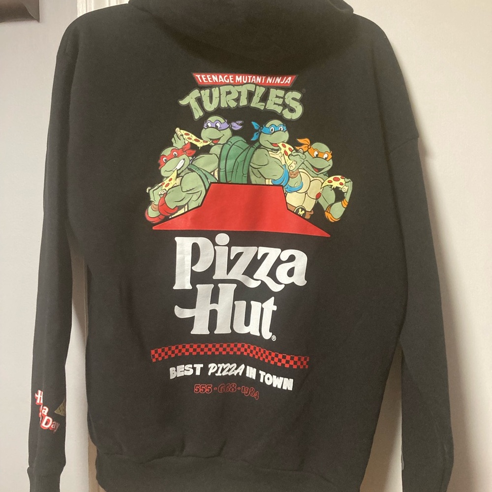 Limited Edition Pizza Hut Teenage Mutant Ninja Turtle Black Hoodie Men’s XS